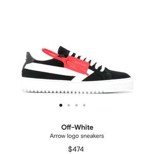 Off white low top arrow sneakers